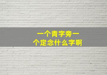 一个青字旁一个定念什么字啊