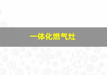 一体化燃气灶