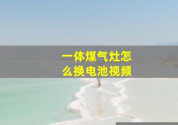 一体煤气灶怎么换电池视频