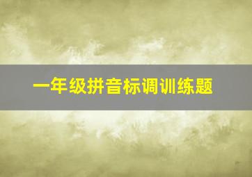 一年级拼音标调训练题