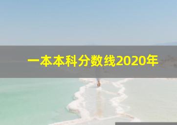 一本本科分数线2020年