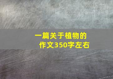 一篇关于植物的作文350字左右