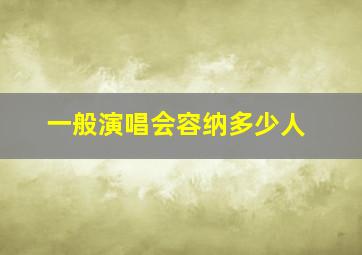 一般演唱会容纳多少人