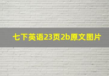 七下英语23页2b原文图片