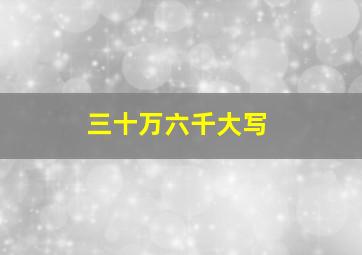 三十万六千大写