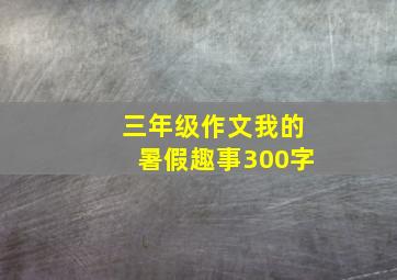 三年级作文我的暑假趣事300字