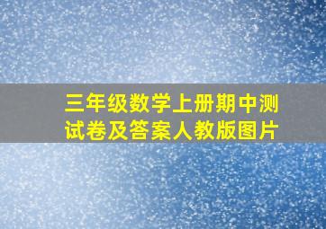 三年级数学上册期中测试卷及答案人教版图片