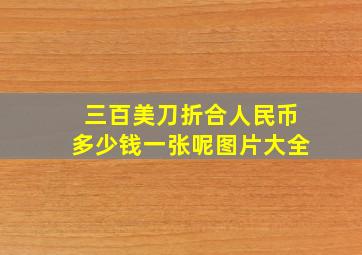 三百美刀折合人民币多少钱一张呢图片大全