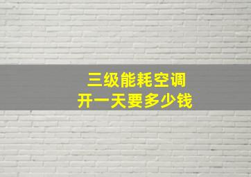 三级能耗空调开一天要多少钱