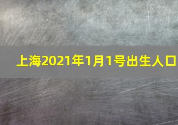 上海2021年1月1号出生人口