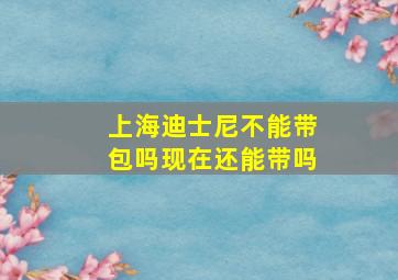 上海迪士尼不能带包吗现在还能带吗