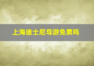 上海迪士尼导游免票吗