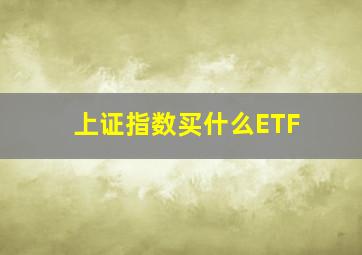 上证指数买什么ETF