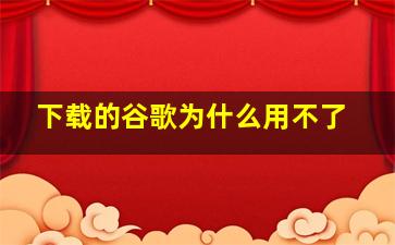 下载的谷歌为什么用不了