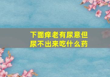 下面痒老有尿意但尿不出来吃什么药