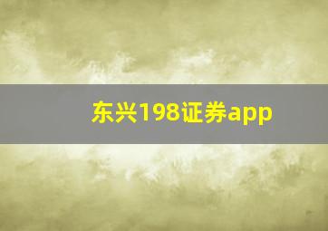 东兴198证券app