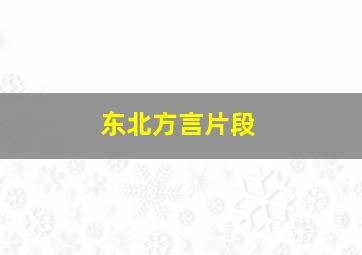 东北方言片段