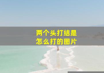 两个头打结是怎么打的图片