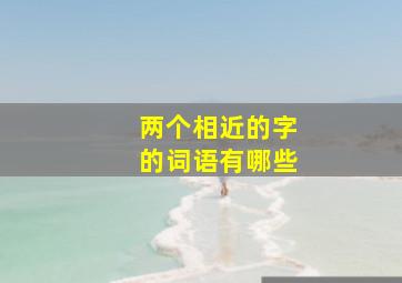 两个相近的字的词语有哪些