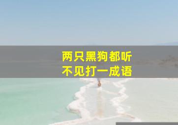 两只黑狗都听不见打一成语