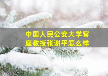 中国人民公安大学客座教授张谢平怎么样