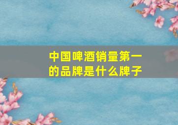 中国啤酒销量第一的品牌是什么牌子