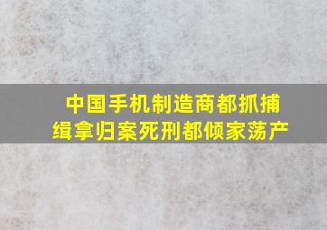 中国手机制造商都抓捕缉拿归案死刑都倾家荡产