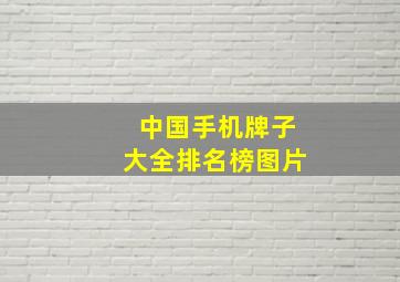 中国手机牌子大全排名榜图片