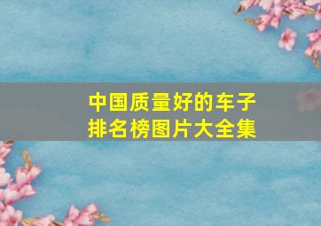 中国质量好的车子排名榜图片大全集