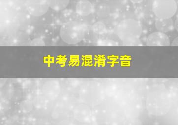 中考易混淆字音