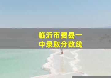 临沂市费县一中录取分数线