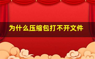 为什么压缩包打不开文件