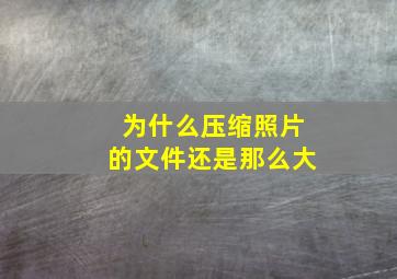 为什么压缩照片的文件还是那么大