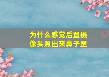 为什么感觉后置摄像头照出来鼻子歪