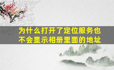 为什么打开了定位服务也不会显示相册里面的地址