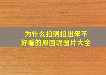 为什么拍照拍出来不好看的原因呢图片大全