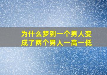 为什么梦到一个男人变成了两个男人一高一低