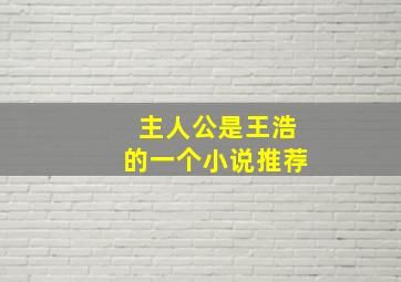 主人公是王浩的一个小说推荐