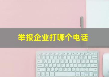 举报企业打哪个电话