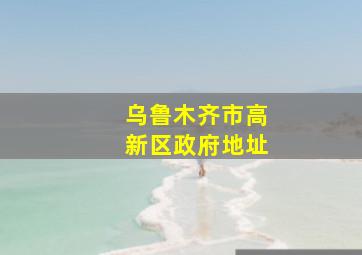 乌鲁木齐市高新区政府地址