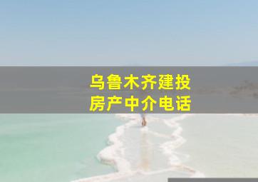 乌鲁木齐建投房产中介电话