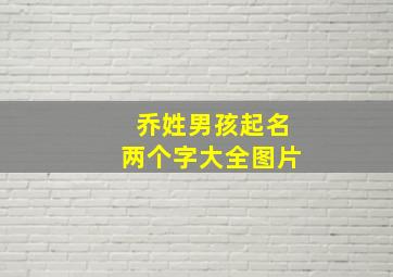 乔姓男孩起名两个字大全图片