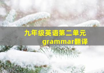 九年级英语第二单元grammar翻译