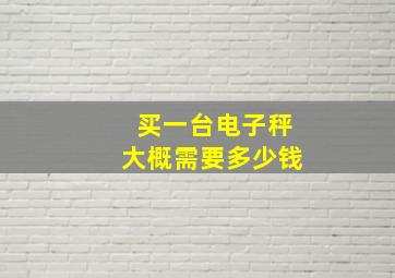 买一台电子秤大概需要多少钱