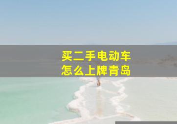 买二手电动车怎么上牌青岛