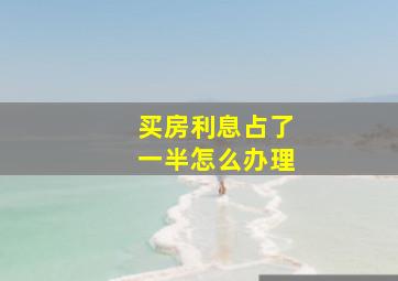 买房利息占了一半怎么办理