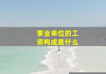 事业单位的工资构成是什么