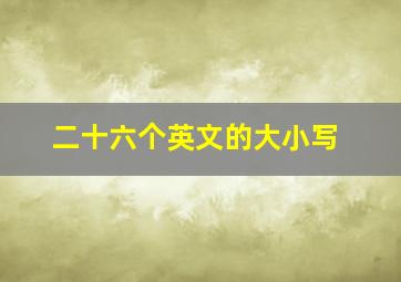 二十六个英文的大小写