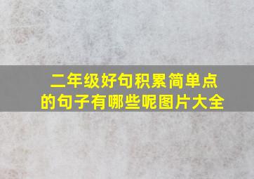 二年级好句积累简单点的句子有哪些呢图片大全