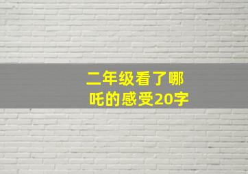 二年级看了哪吒的感受20字